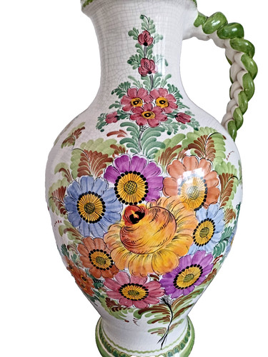 Bodenvase mit henkel majolika - mit,