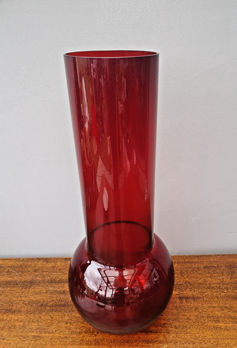 Große bodenvase glas rot - große,